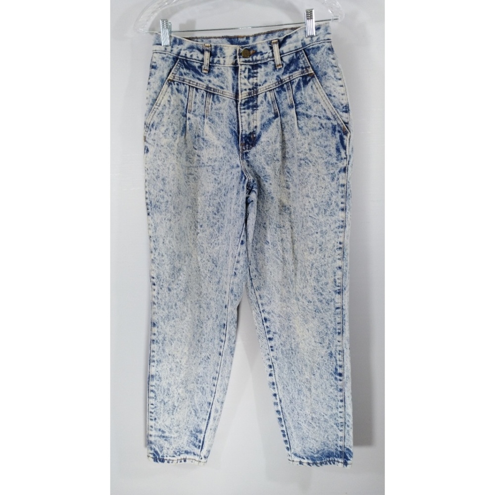 Vintage High Waist Mom Jeans 14 Chic Acid Wash